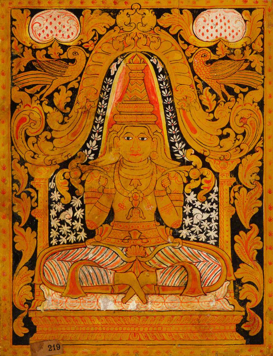 Buddha Seated on Lotus Throne