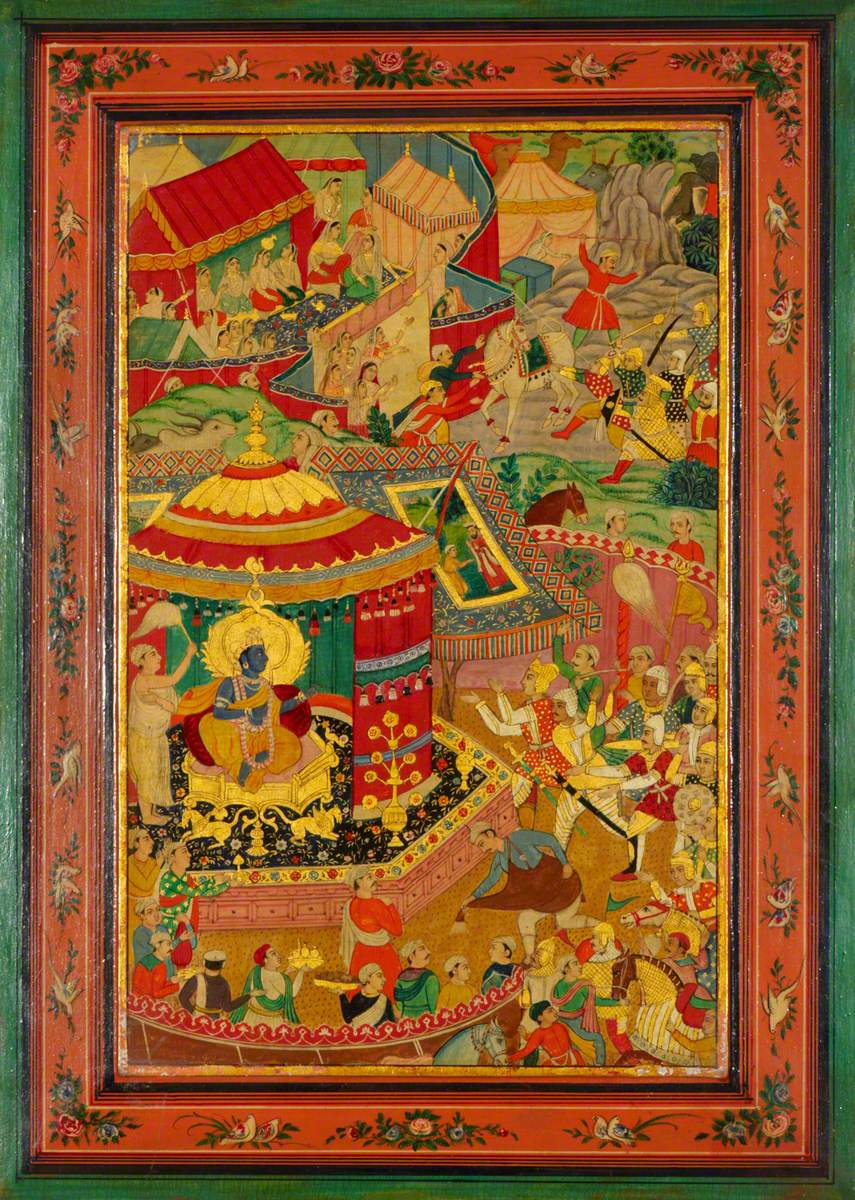 Krishna Encamped near the Field of Battle