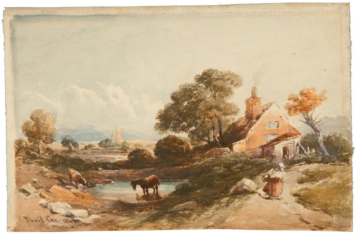 Countryside Scene with a Cottage and a Horse*