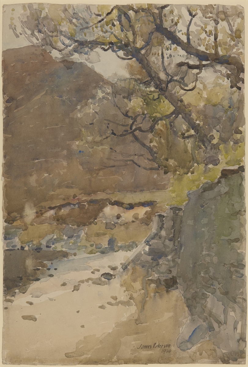 Untitled Landscape with Water, Mountain and Trees