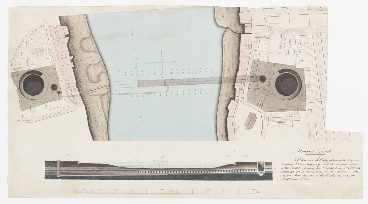 Lithographic Overview and Cross Section of the 'Great Descents'