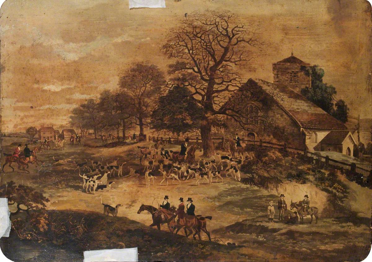 Merstham Hunt, Surrey (The Meeting of the Hounds at Chipsteach Church)