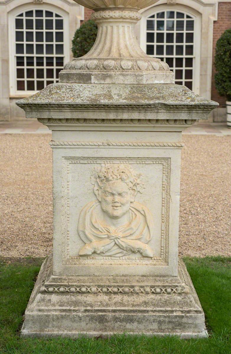 Great Urn by Pearce with Stone Pedestal