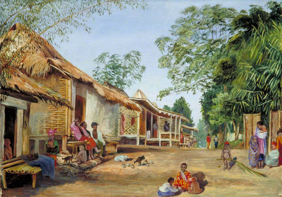 Village of Mat Houses near Garoet, Java
