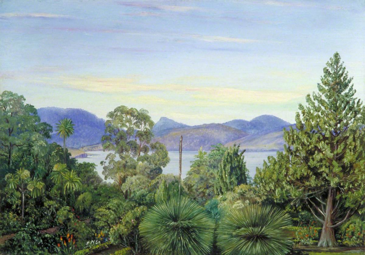 View from the Botanic Gardens, Hobart Town, Tasmania