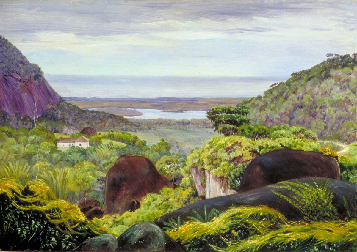 View near Tijuca, Brazil, Granite Boulders in the Foreground