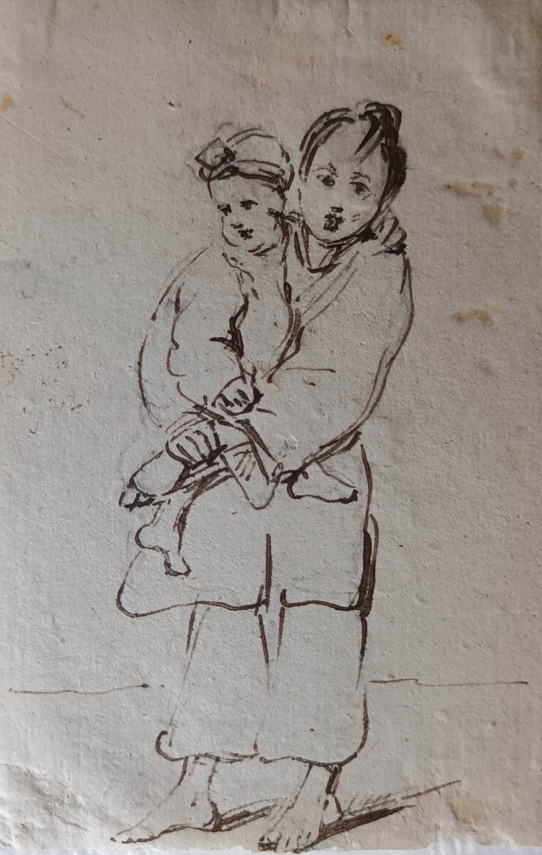 Chinese Woman Holding a Child