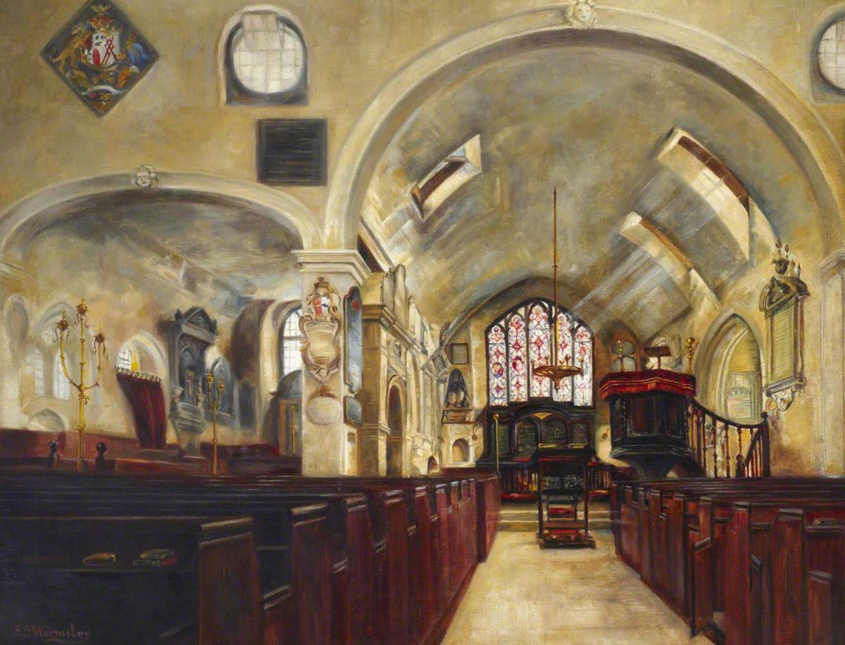 View of Interior of Chelsea Old Church