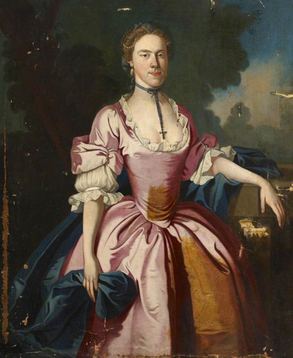Portrait of an Unknown Georgian Lady in a Pink Dress