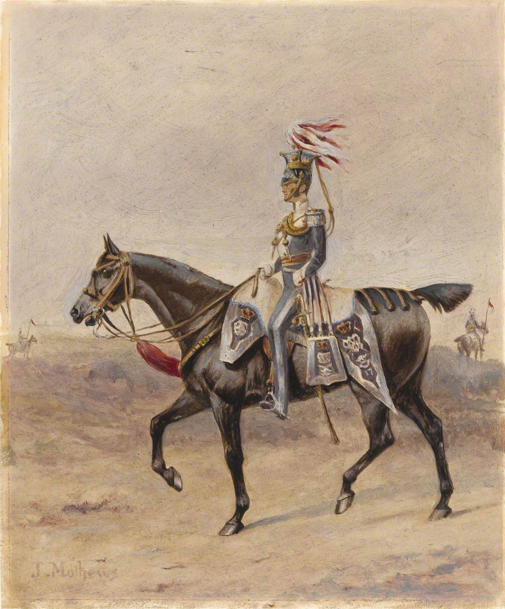 A Mounted Officer of the 17th Regiment of (Light) Dragoons (Lancers), c.1825