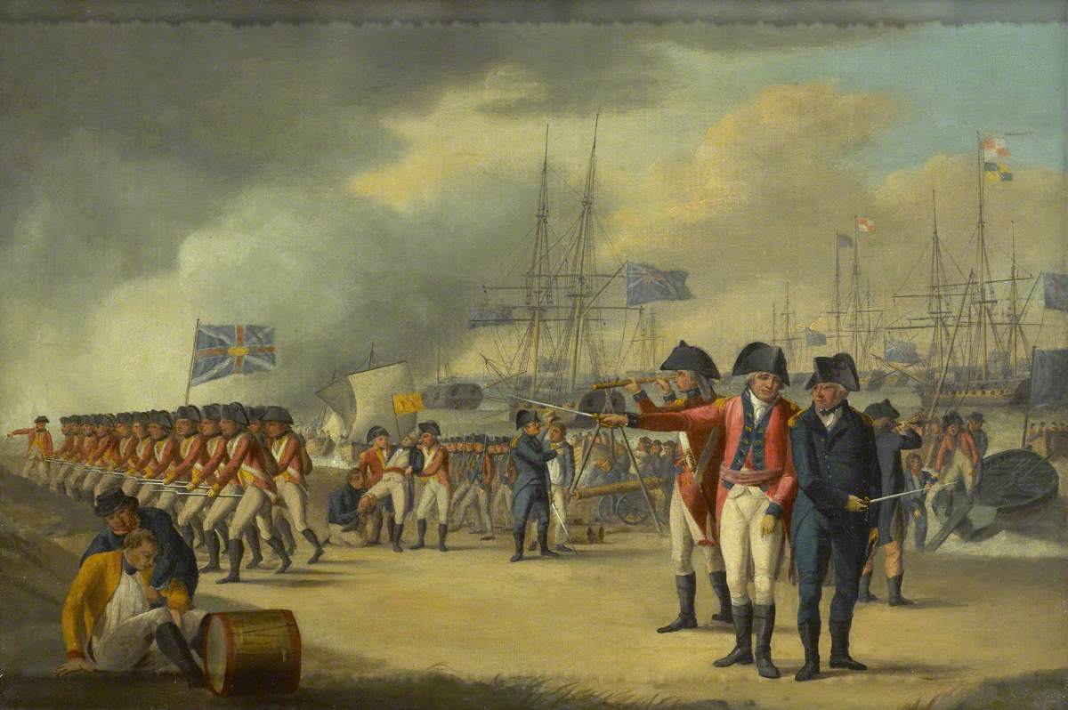 Landing of British Troops, under General Sir Ralph Abercromby, on the Island of Texel, Holland, 27 August 1799