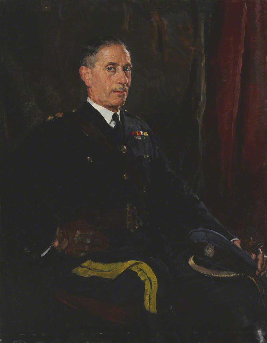 Lieutenant Colonel Harry Whitehill, DSO, Wearing the Uniform of His Former Regiment, the City of London Yeomanry (Roughriders)