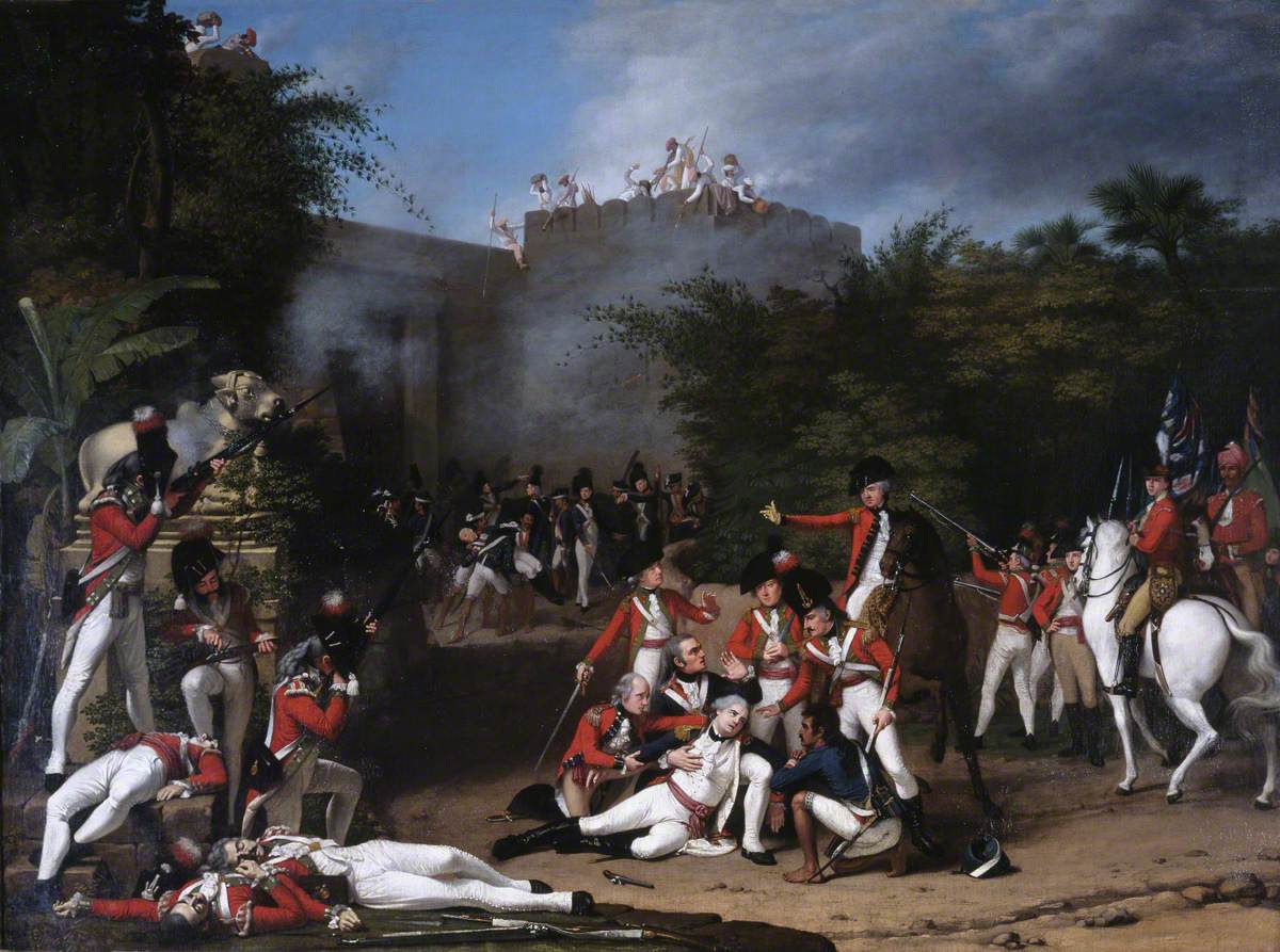 The Death of Colonel Moorehouse at the Storming of the Pettah Gate of Bangalore, 7 March 1791