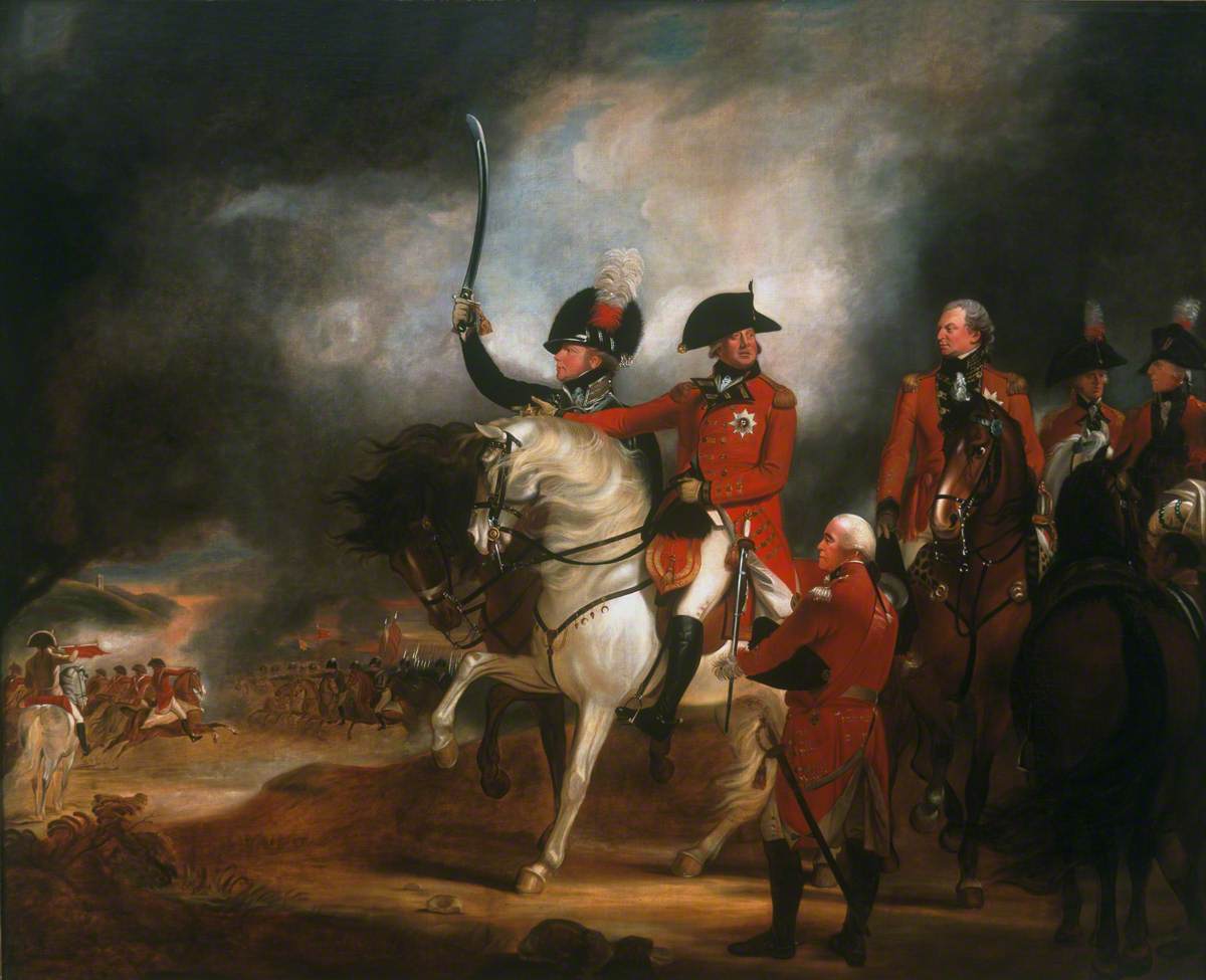George III and the Prince of Wales Reviewing the 3rd (or The Prince Of Wales's) Regiment of Dragoon Guards and the 10th (or The Prince Of Wales's Own) Regiment of (Light) Dragoons, c.1797