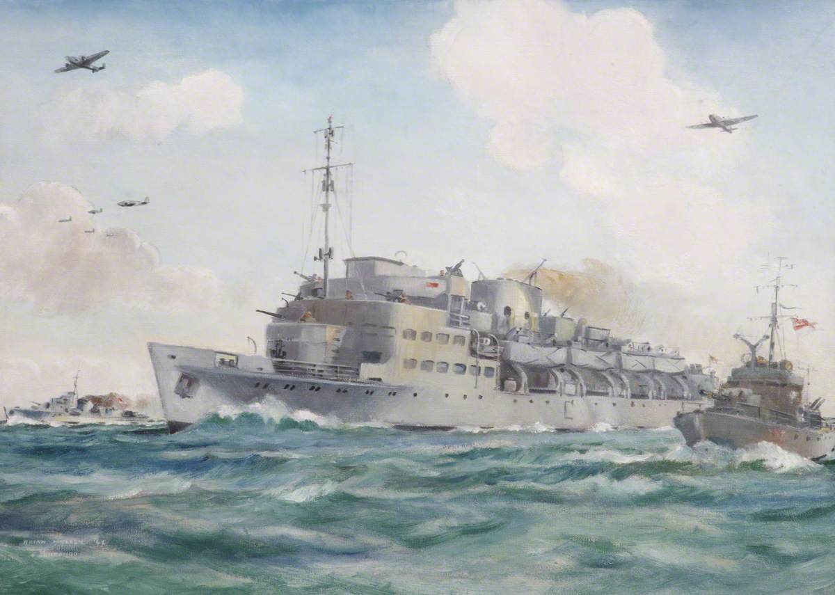 HMS 'Prins Albert' En Route to Dieppe Carrying No. 4 Commando, 19 ...