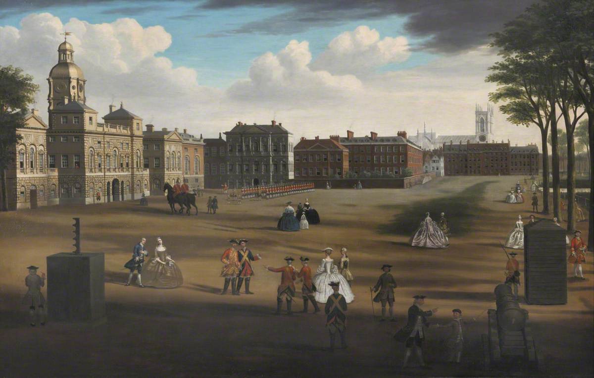A View of the West Front Horse Guards, with the Treasury and Downing Street Beyond
