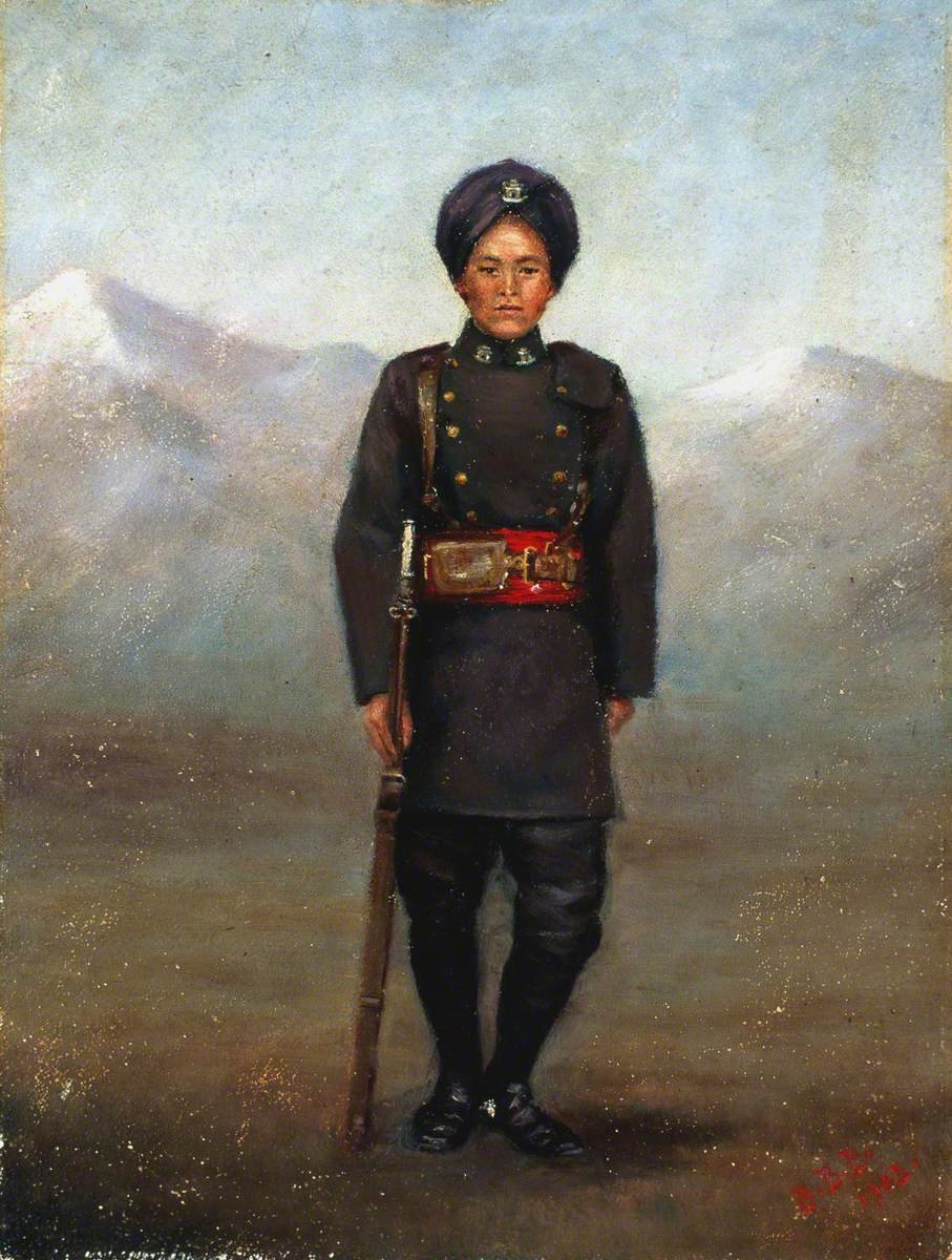 A Soldier of the 1st Chinese Regiment, in Full Dress, c.1900