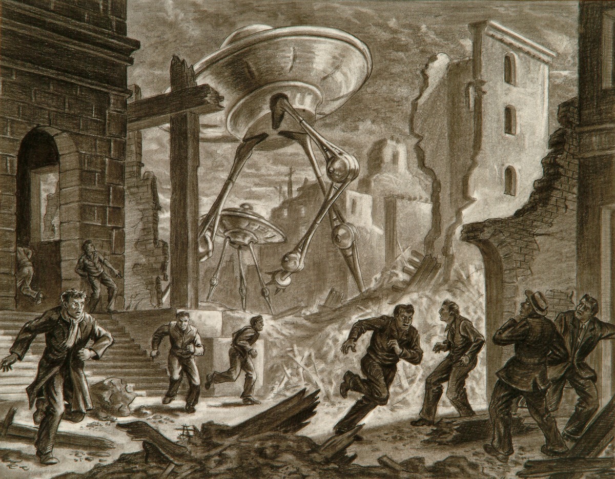 Tripods attacking City