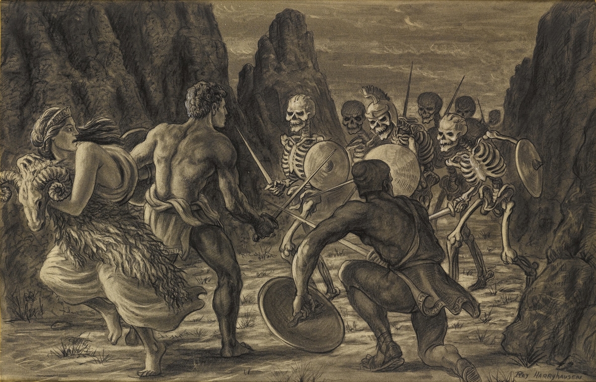 Jason Defends the Golden Fleece from the Skeleton Army