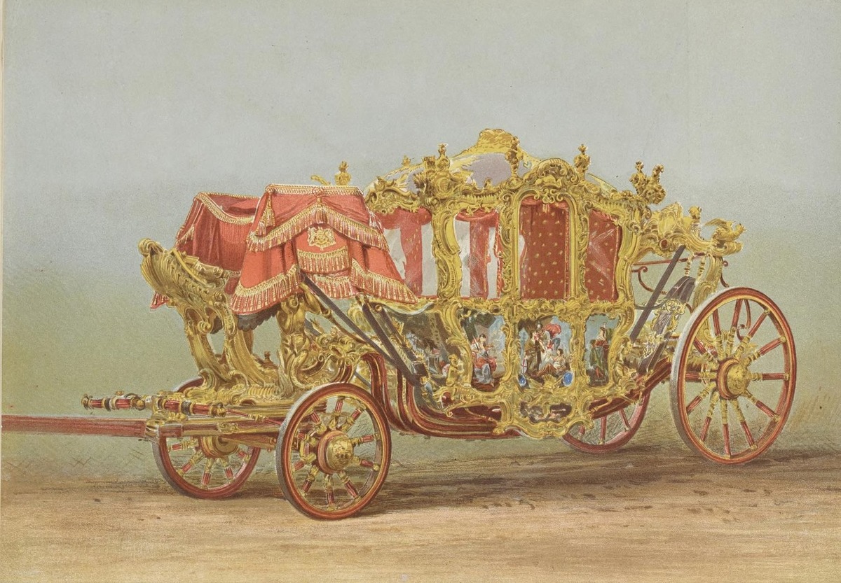 Chromolithograph, State Coach of the Right Honorable The Lord Mayor of the City of London