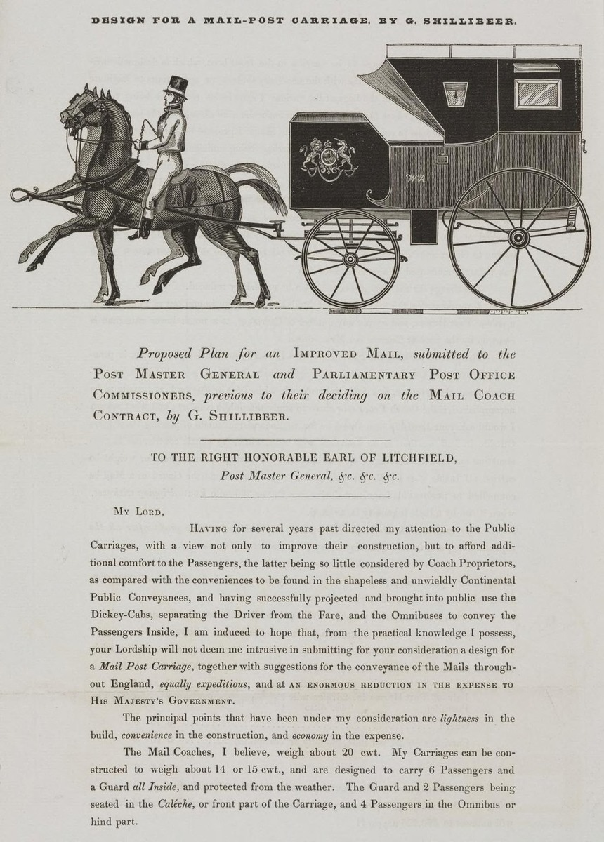 Design for a mail post carriage