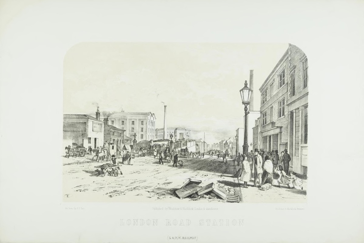 Print: London Road Station from Views on the London & North Western Railway - Northern Division