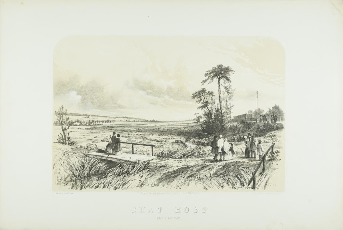 Print: Chat Moss from Views on the London & North Western Railway - Northern Division
