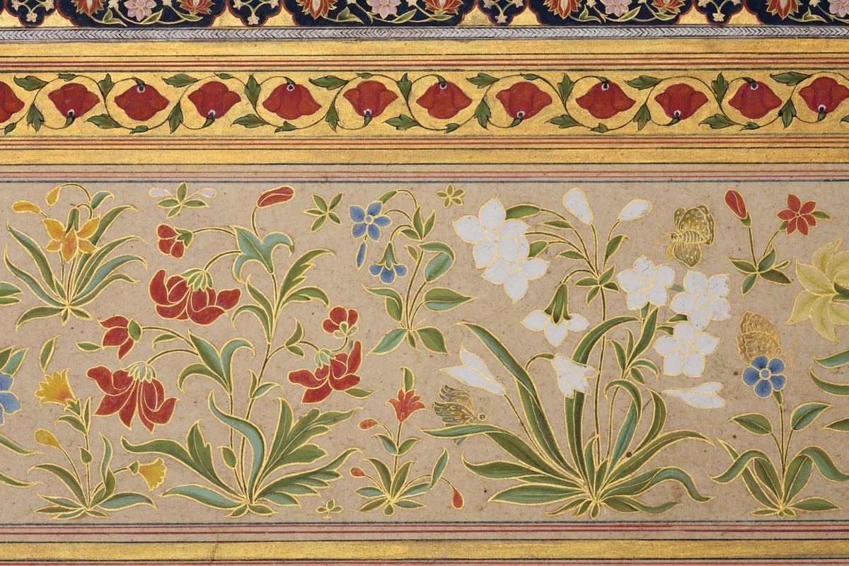 Album Page with the Mughal Emperor Awrangzeb out Hunting