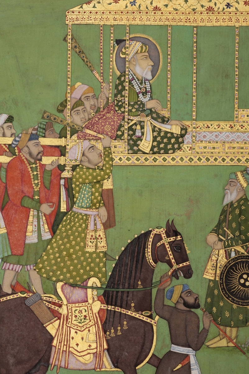 Album Page with the Mughal Emperor Awrangzeb out Hunting