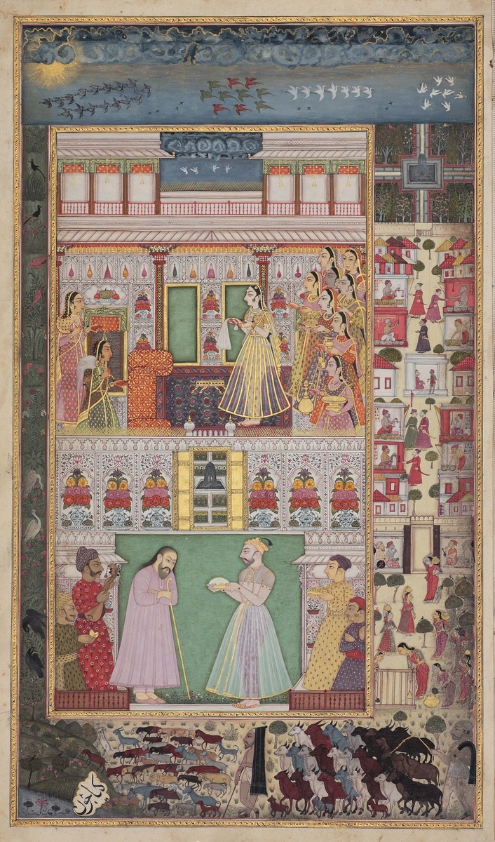 Double Page from the Gulshan-i 'Ishq of Nusrati