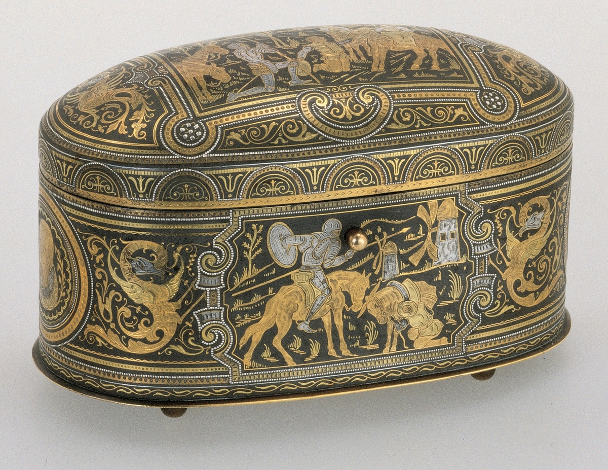 Domed and Footed Oval Casket