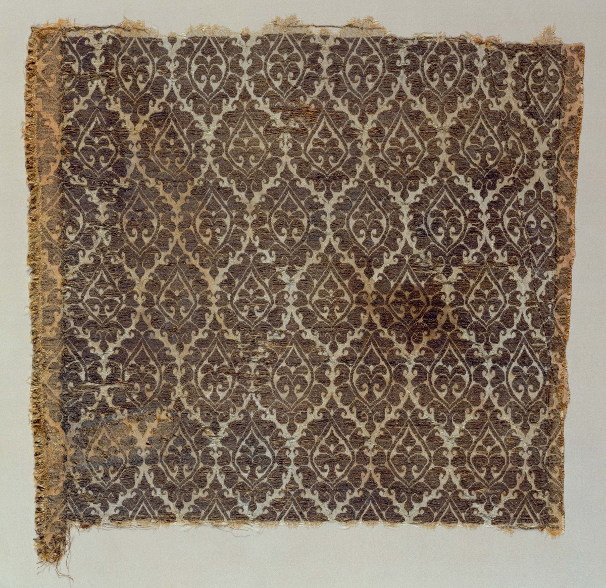 Textile with Palmettes in Lotus Medallions