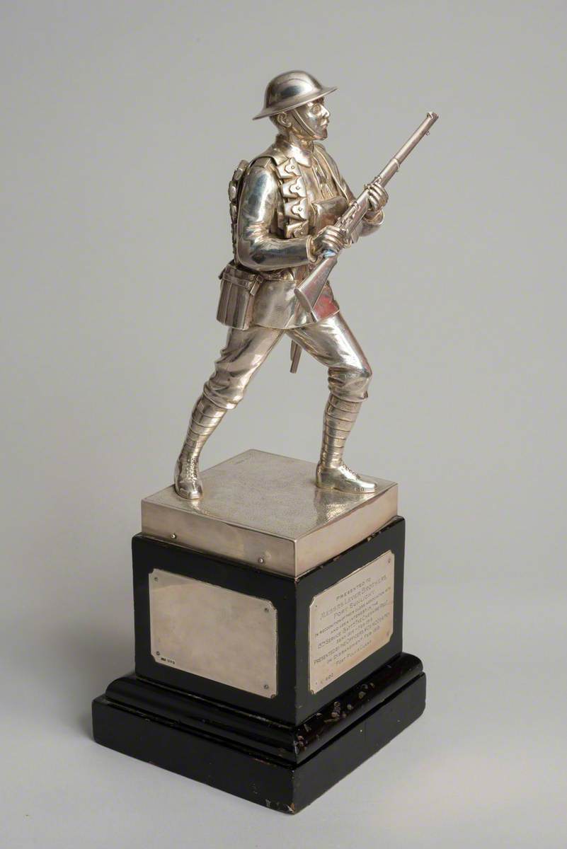 Silver Soldier Statuette