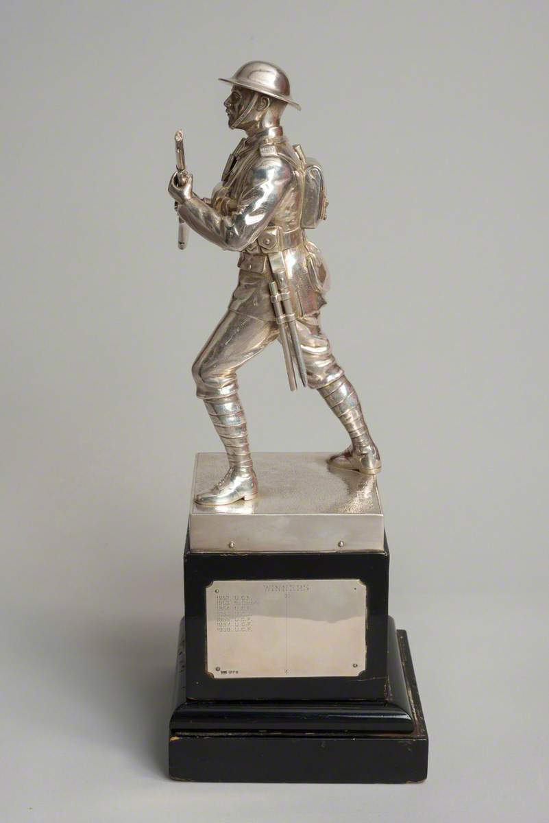 Silver Soldier Statuette