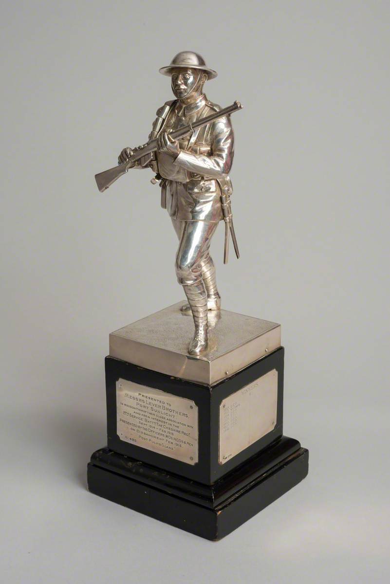 Silver Soldier Statuette