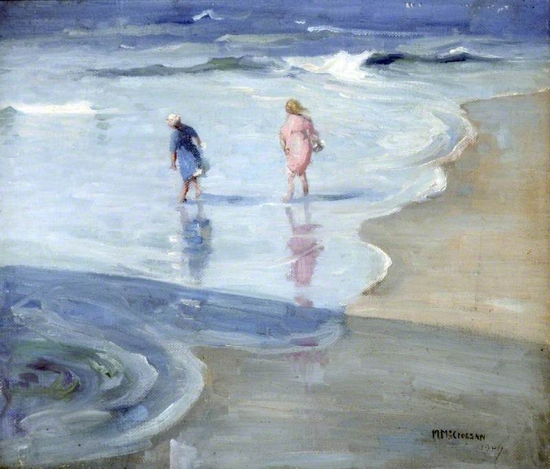 Two Girls Paddling