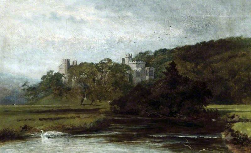 A View of the South East Elevation of Haddon Hall in Derbyshire from the River Wye