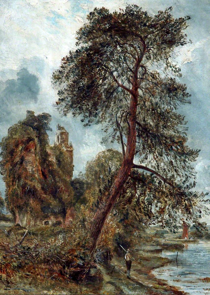 Ruin, and Landscape with a Stream