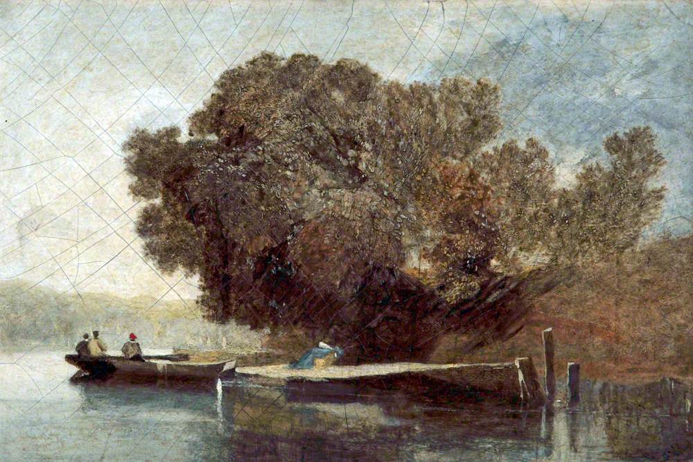 Landscape, Boat on a River