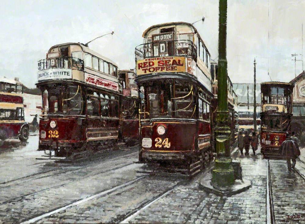 Trams at Woodside, Wirral
