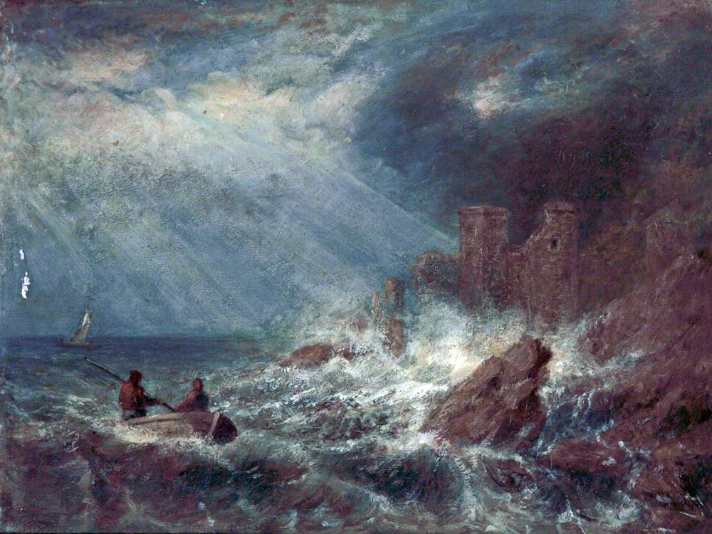 Stormy Coastal Scene