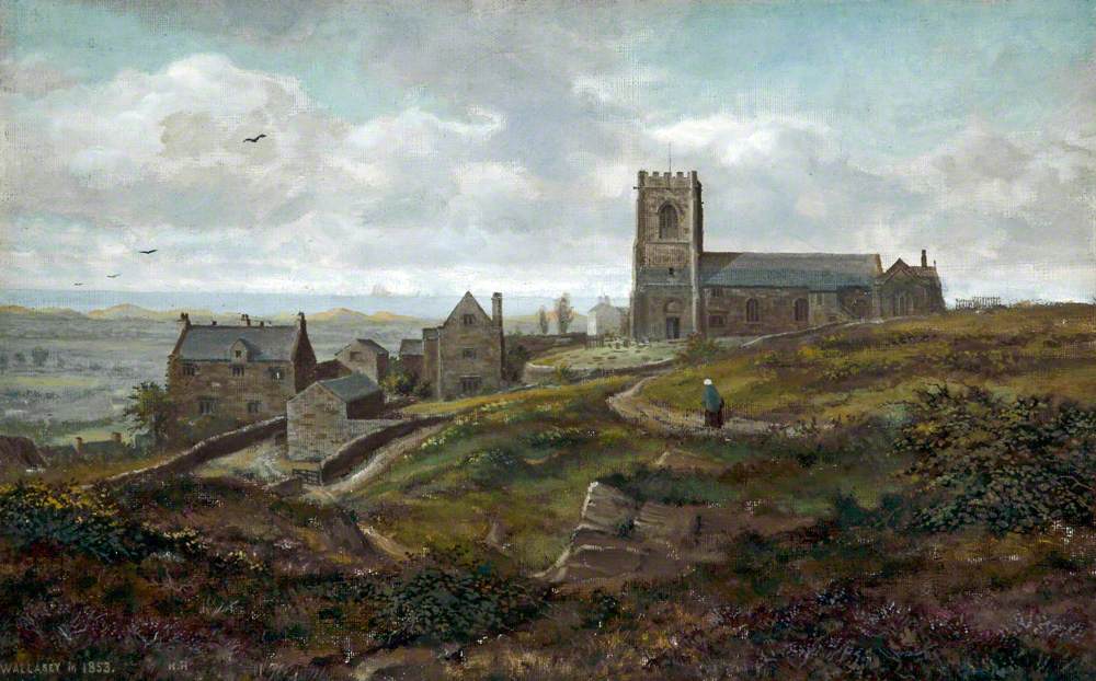 Wallasey Old Church and Manor House, Wirral, c.1853