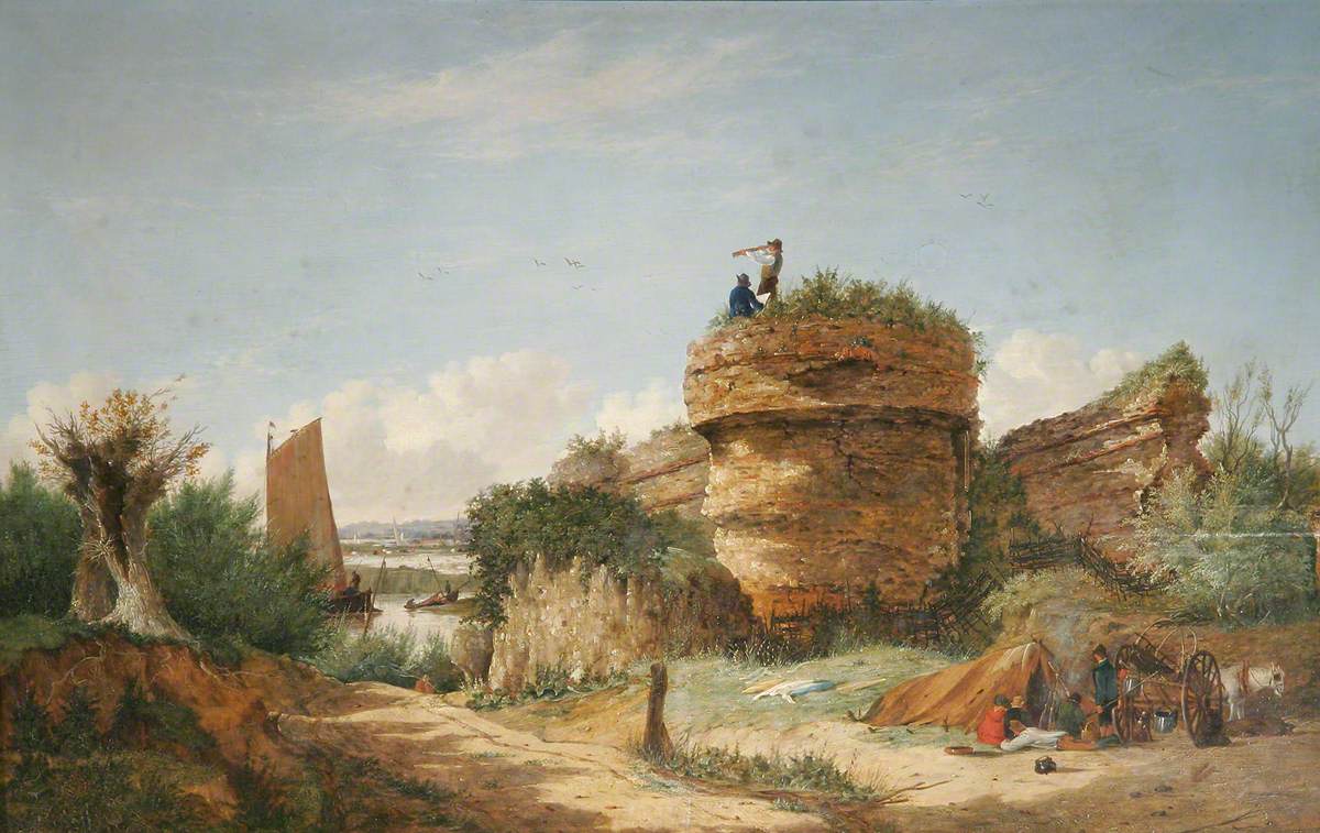 Burgh Castle near Yarmouth, Norfolk