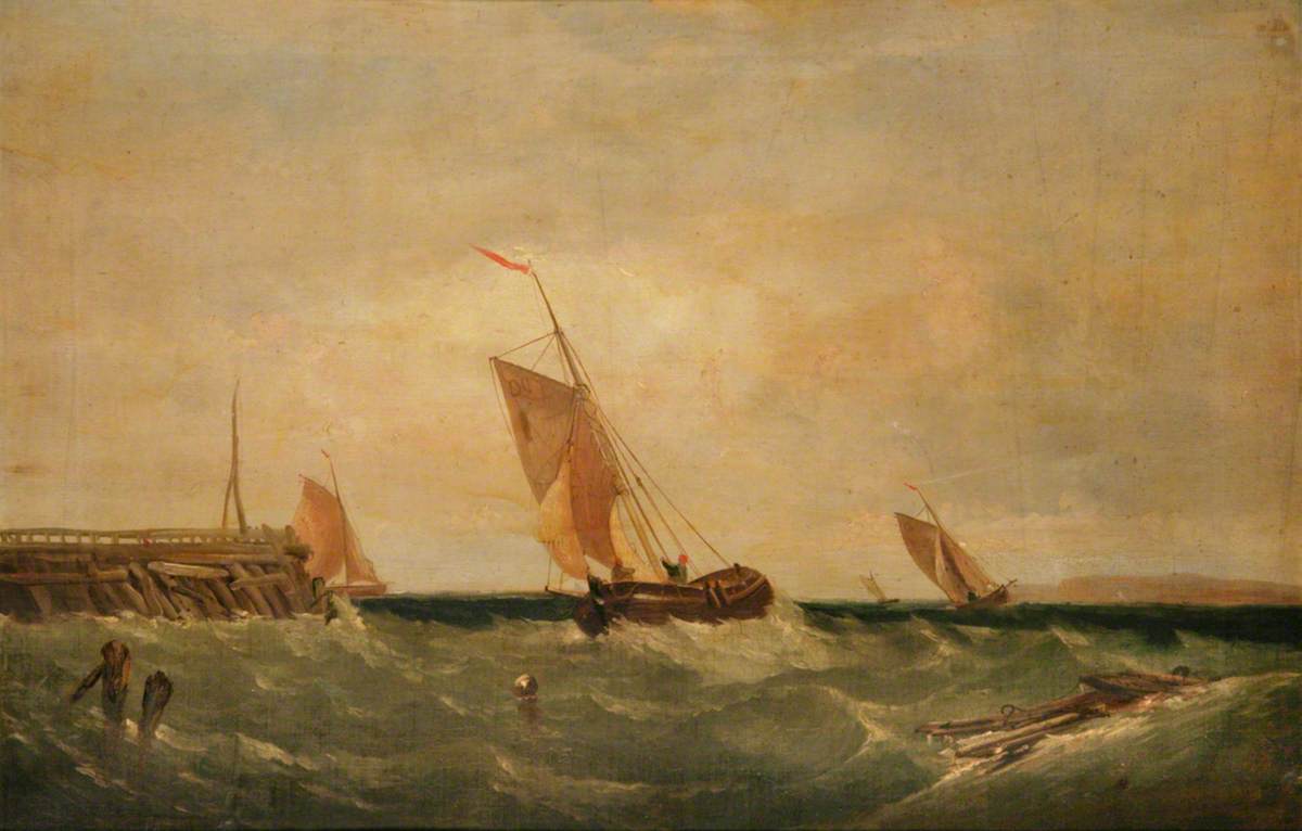 Fishing Smacks on a Rough Sea