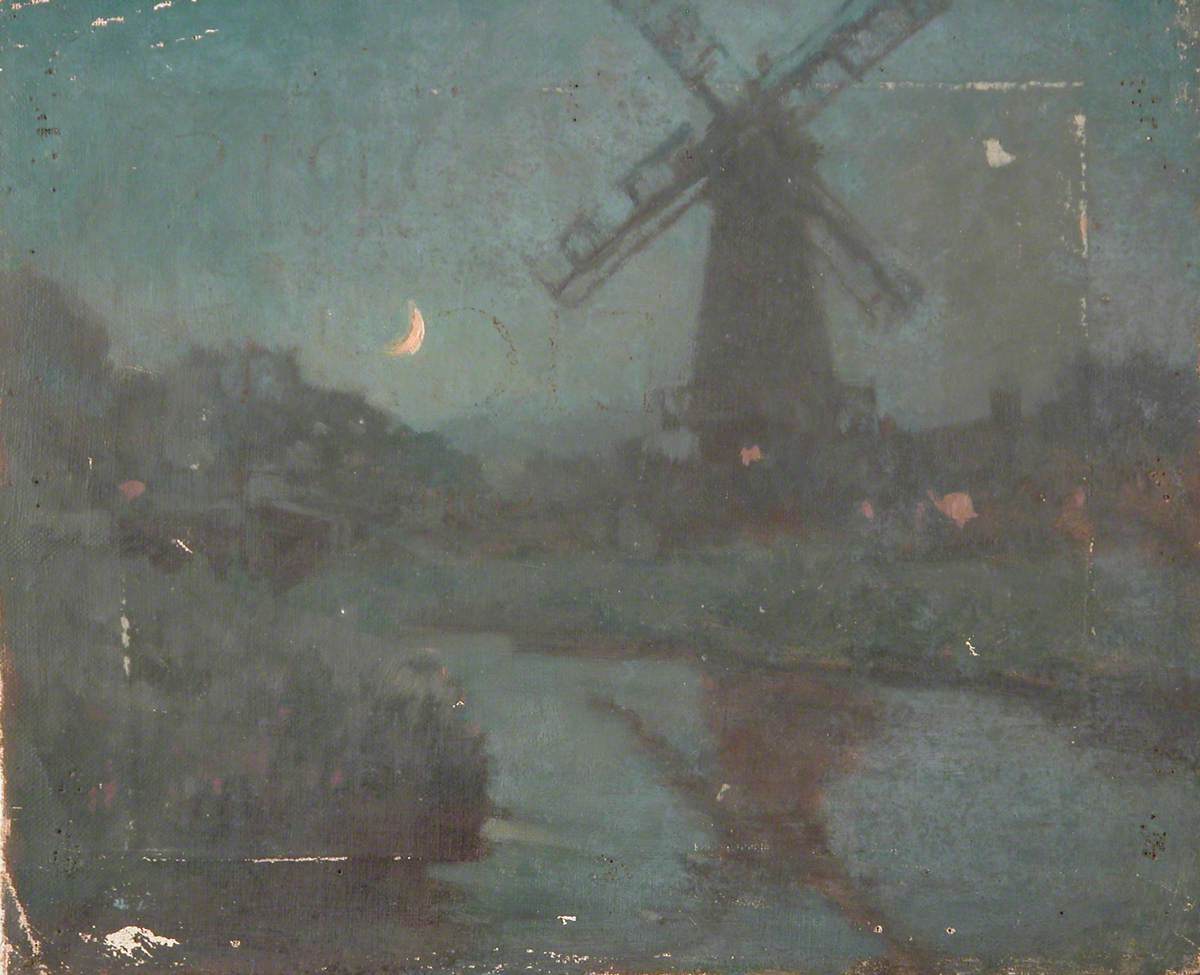 Windmill by Moonlight