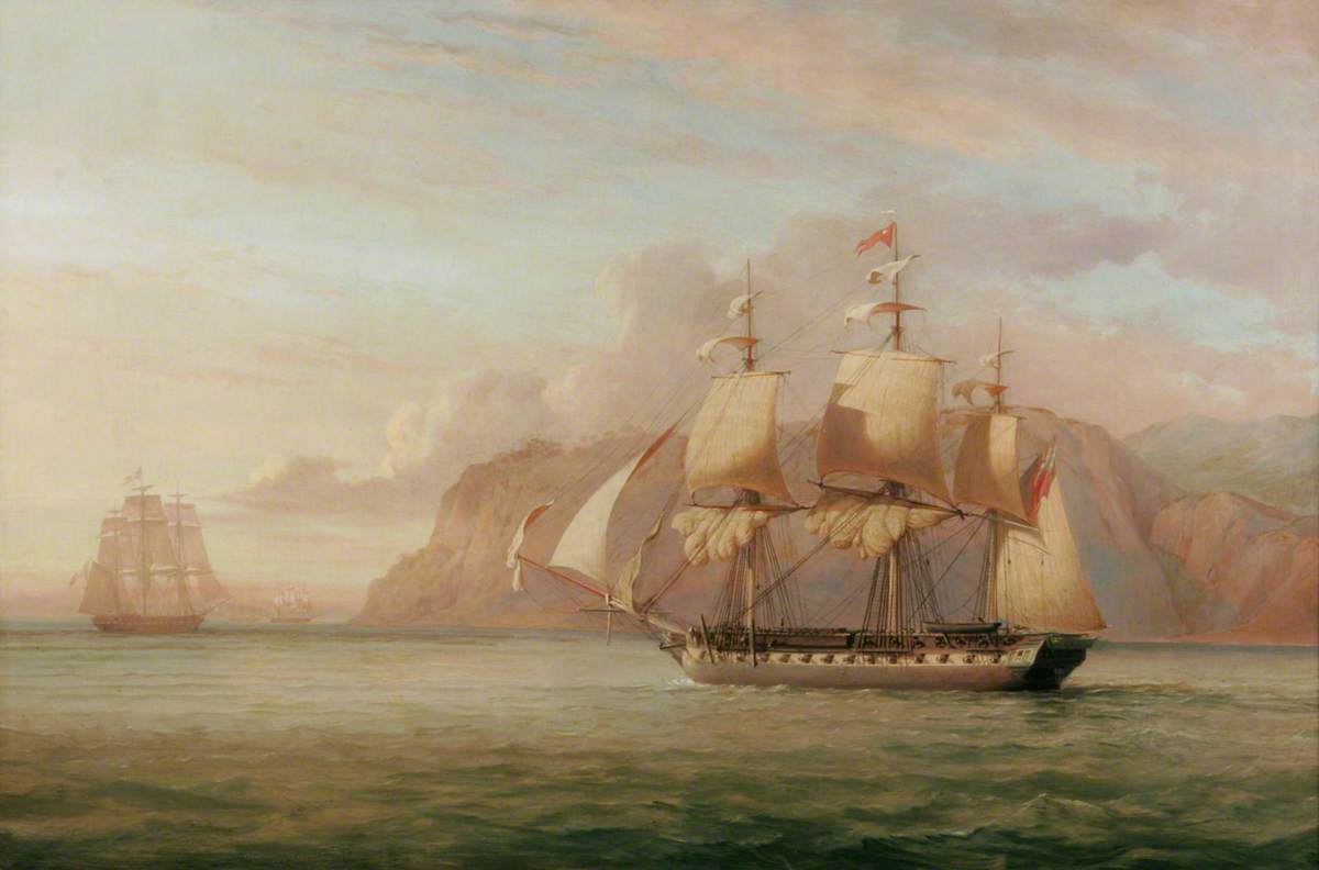 HMS 'Amelia' Chasing the French Frigate 'Arethuse', 1813
