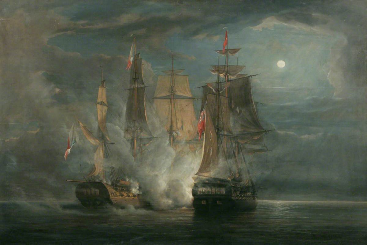 HMS 'Amelia' and the French Frigate 'Arethuse' in Action, 1813