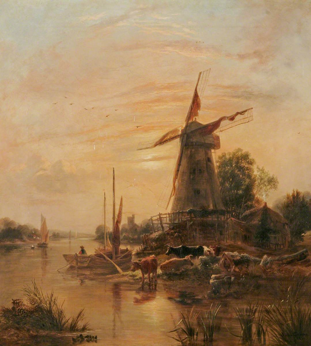 Evening Composition (Mill at Sunset)