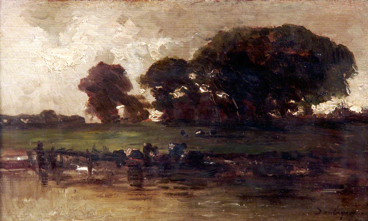 Cattle at a Stream, Evening