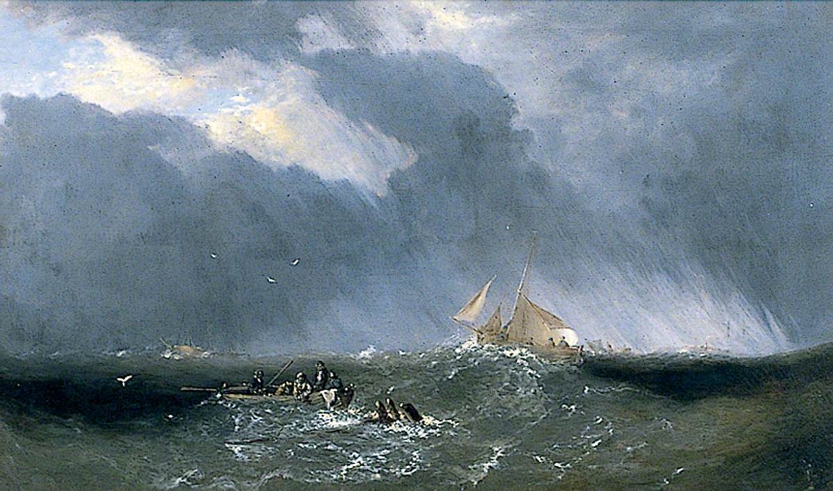 Fishing Boats in a Storm